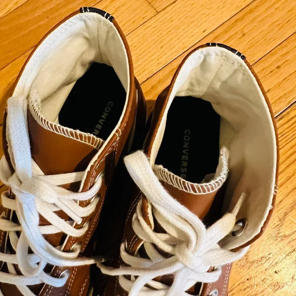 Converse Chuck Taylor All Star Cruise Leather High-Top Shoes Cognac Brown 12